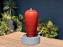 LARGE TALL JAR, FOUNTAIN, LAVISH RED, SIZE B, 22"X46.5"  (BASE/PUMP SOLD SEPERATELY)