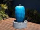 DIAMOND JAR FOUNTAIN, FALLING AQUA, 19.5"X35" (BASE/PUMP SOLD SEPERATELY)