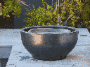 FOUNTAIN BOWL WITH COVER, MATTE BLACK, SIZE A - 28.5"X15.5"