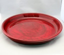 ROUND SAUCER, LAVISH RED, OD 19", ID 16"