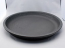 ROUND SAUCER, MATTE BLACK, OD 19", ID 16"