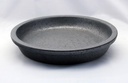 ROUND SAUCER, MATTE BLACK, OD 11.5", ID 9"