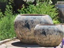 PLANTER DE LAGOS, AEGEAN SEA, SET OF 2- 34.5" x 23.0", 24.5" x 17.5"