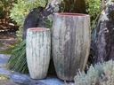 VASE DEL MESON, VERDIGRIS, SET OF 2- 17.0"X31.0", 11.0"X26.0"