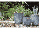MILANO TALL BARREL PLANTER, GRAPHITE, SET OF 4 -23.0"X26.5", 18.5" X 23.0", 14.5" X 19.0", 11.0" X 17.0"