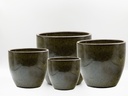 VALENCIA PLANTER, TROPICAL GREEN, SET OF 4- 18.5"X16.0", 14.0"X14.0", 12.0"X10.5", 8.5"X8.0"