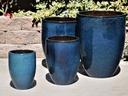 LOCHES TALL PLANTER, CARIBBEAN SEA, SET OF 4- 23.5"X25.5", 16.5"X23.5", 12.0"X17.5", 8.5"X13.0"