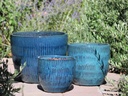 WILLOW PLANTER, CARIBBEAN SEA, SET OF 4- 18.5"X16", 14"X13", 11"X10", 8"X7.5"