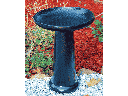 CHECKERBOARD BIRDBATH/LOCKING TOP, IRON, 15"X19"