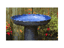 VICHY BIRDBATH/LOCKING TOP, FALLING BLUE, 19"X27.50"