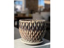 OAK WOOD FLOWER POT, MOCHA, SIZE A - 7.5"x6.5" (SOLD IN CASE OF 4)