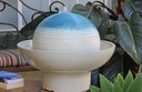 CAMBRIA SPHERE FOUNTAIN, MARBLE, SPHERE: 19.5", BASE: 26.5" X12"
