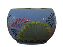 TALAVERA TIERRA LUZ, MACETA  BOLA, 9.0"X7.5", SOLD IN CASE OF 4